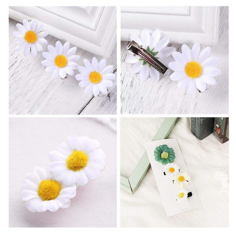 KnR Harmony Artificial Daisy Heads 100pcs Fake Daisy Petals White Gerbera Daisies Flowers Head for DIY Garland Craft Birthday Wedding Party Easter Bonnet Home Decoration - Image 3